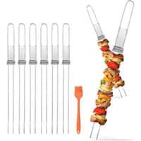 Double Pronged Metal Skewers