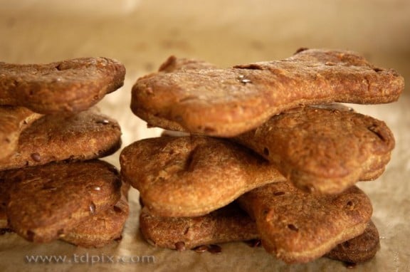 Flax Seed Dog Biscuits on board