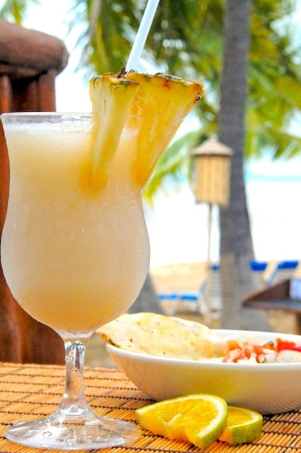 Easy Pina Colada Cocktail Recipe made with Fresh Pineapples | @whiteonrice