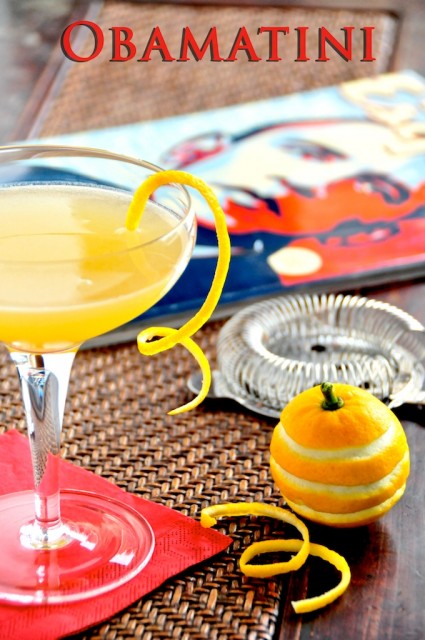 The Presidential Obamatini Cocktail : Martini with pineapple juice for Barack Obama | @whiteonrice