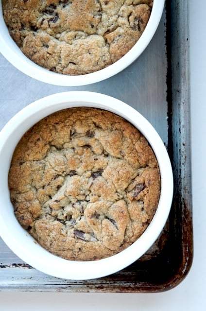 warm Deep Dish Chocolate Chunk Cookies 