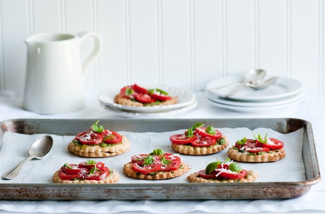 Fresh Tomato Tarts in kitchen 