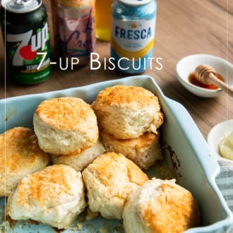 dish of easy 7 up biscuits homemade