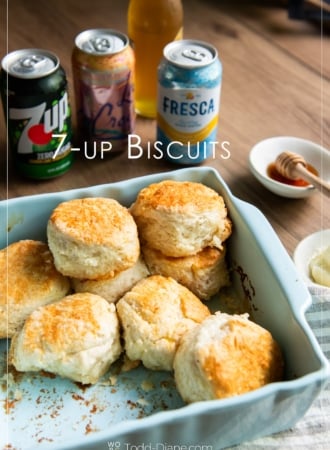 dish of easy 7 up biscuits homemade