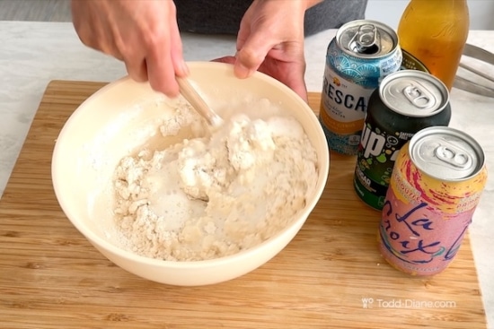 stirring dough