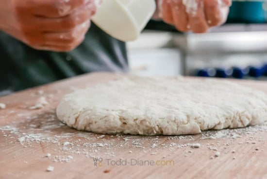 finished dough before cutting