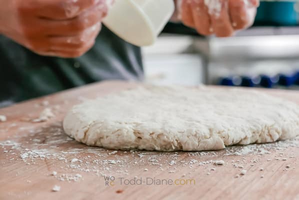 finished dough before cutting