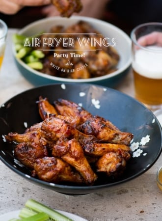 Healthy Air Fryer Chicken Wings Recipe with NO OIL | @whiteonrice