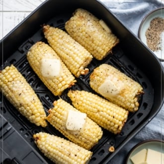 Air Fryer Corn on the Cob Recipe | WhiteOnRiceCouple.com