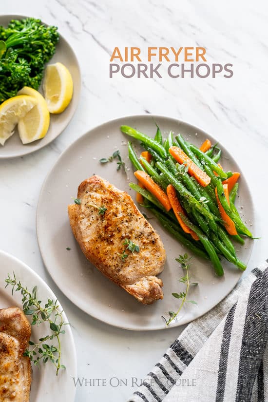 Air Fryer Pork Chops on a plate