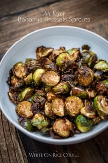 Air Fryer Brussels Sprouts Recipe in a bowl