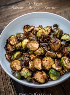 Air Fryer Brussels Sprouts Recipe @whiteonrice