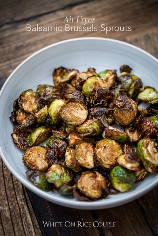 Air Fryer Brussels Sprouts in a bowl
