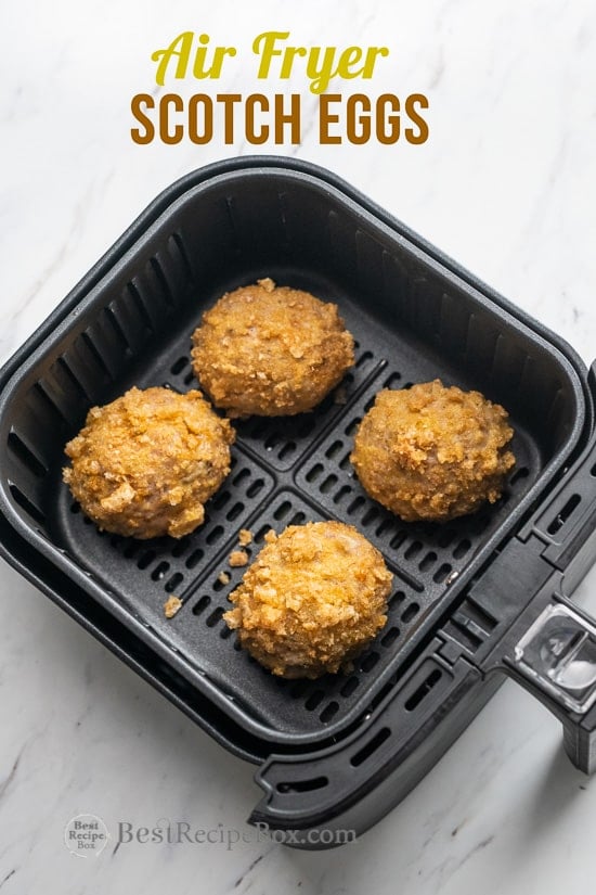 Air Fried Scotch Eggs Recipe in Air Fryer | WhiteOnRiceCouple.com