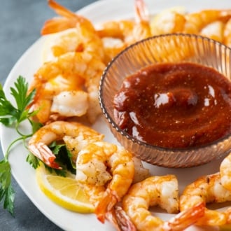 Air Fryer Shrimp Cocktail Recipe | WhiteOnRiceCouple.com