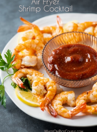 Air Fryer Shrimp Cocktail Recipe | WhiteOnRiceCouple.com