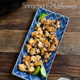 Air Fryer Sriracha Cauliflower Recipe Healthy Air fried Recipe @whiteonrice