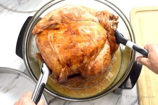 Removing turkey from air fryer