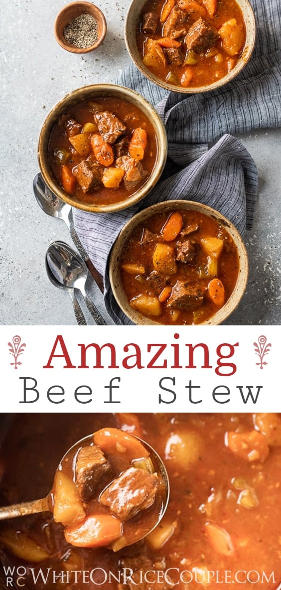 Slow Cooker Beef Stew Recipe in Instant Pot Pressure Cooker @whiteonrice