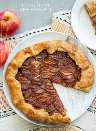 homemade apple galette on plate