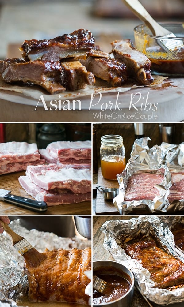 Asian Baked Pork Ribs Recipe with Sriracha Hoisin Sauce @whiteonrice