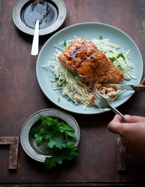 japanese teriyaki-style glazed salmon