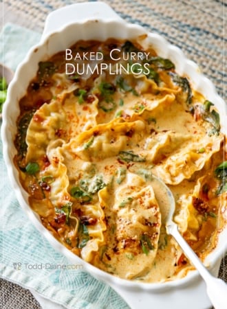 spoonful of baked curry dumplings