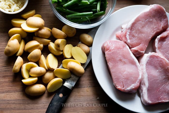 Marinade for easy sheet pan oven recipe with vegetables | WhiteOnRiceCouple.com