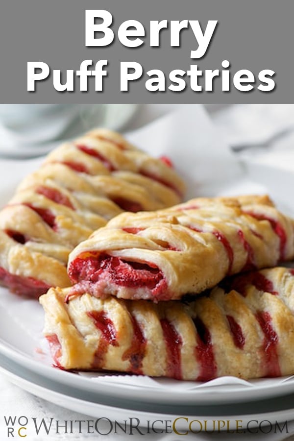 Homemade berry crossover puff pastry delights from @whiteonrice