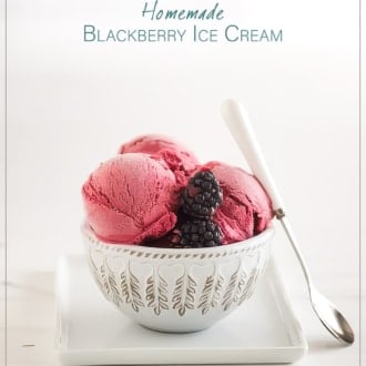 bowl of blackberry ice cream