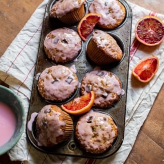 Blood orange chocolate muffins recipe | WhiteOnRicecouple.com