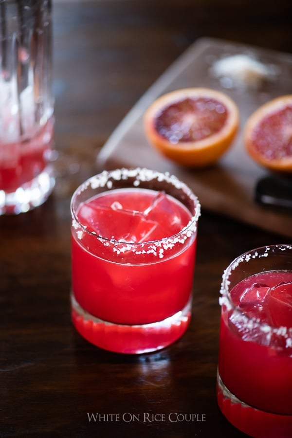 Blood Orange Margarita Cocktail in glass