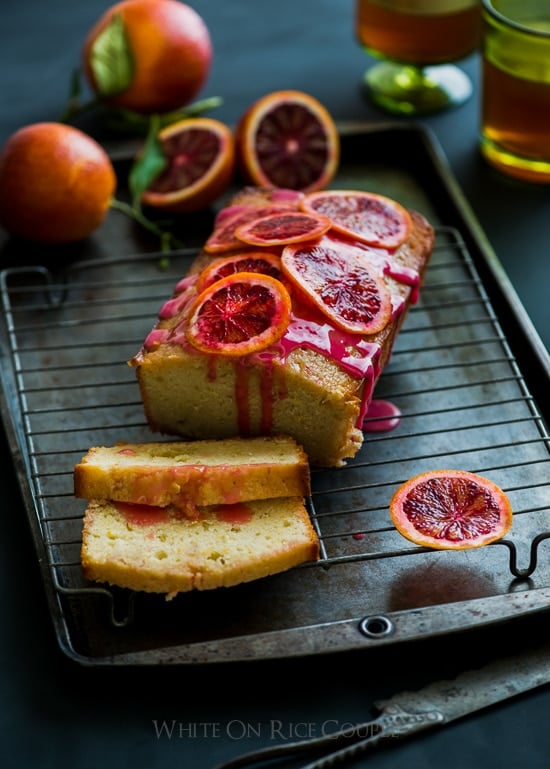 Blood Orange Buttermilk Pound Cake Recipe with Blood Orange Glaze