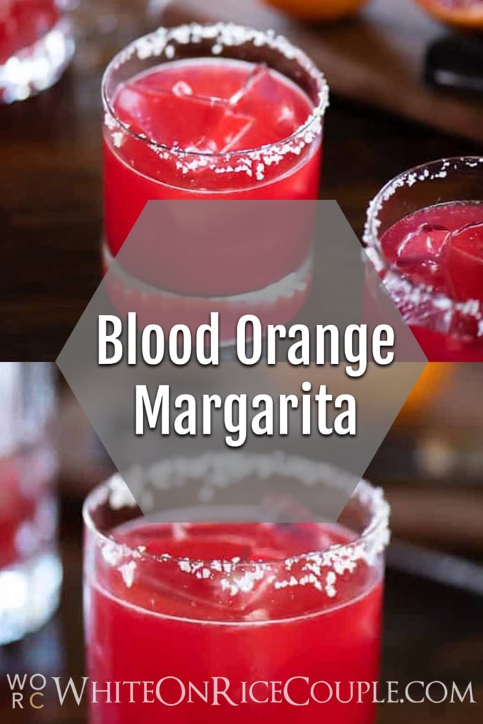 Blood Orange Margarita Cocktail collage