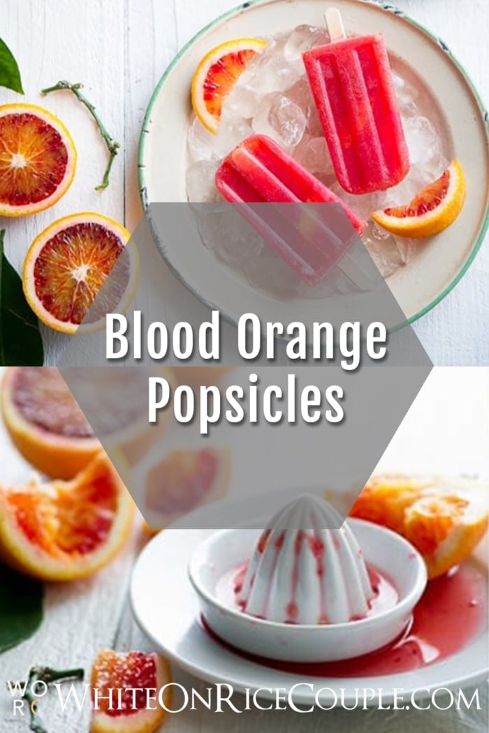blood orange pops recipe collage