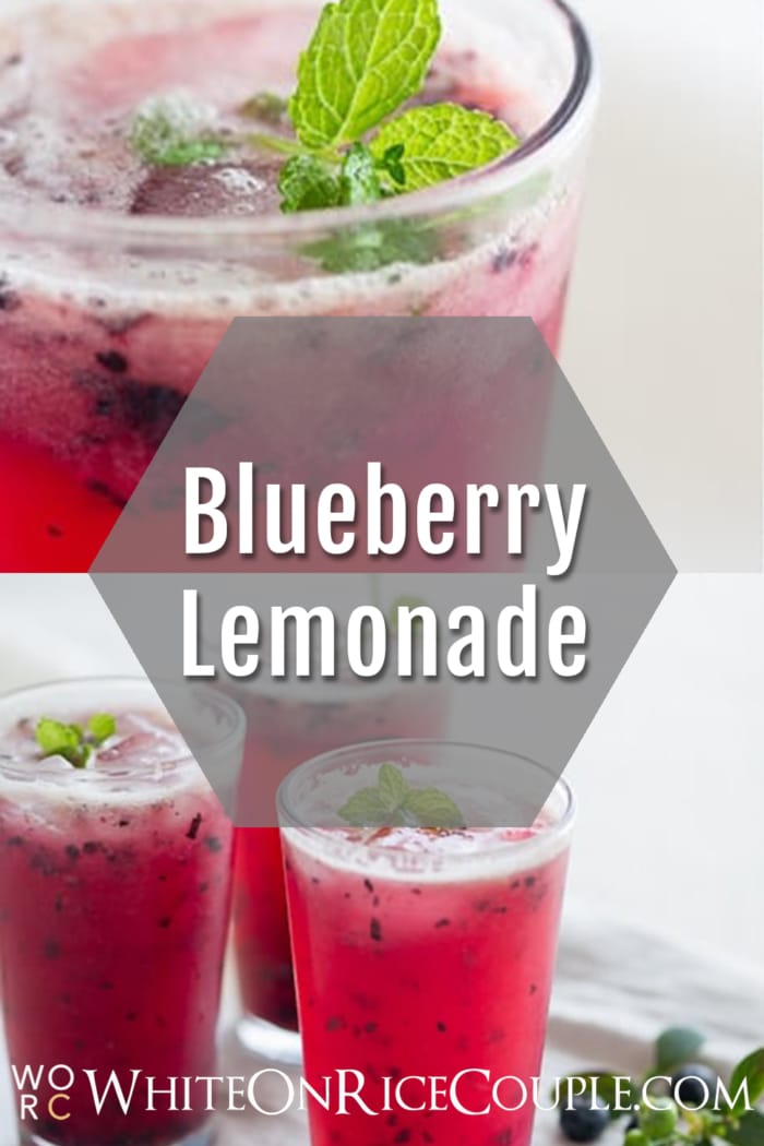 blueberry lemonade fizz collage