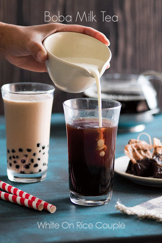 Boba Milk Tea Recipe Or Bubble Tea Recipe With Boba | White On Rice
