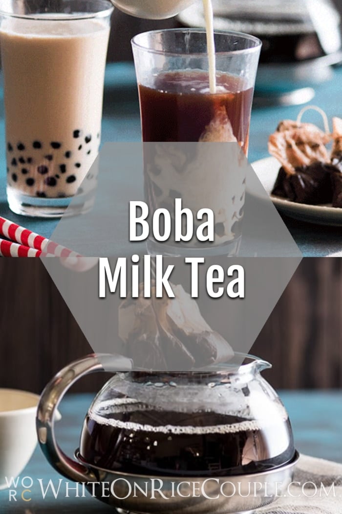 Boba Thai Tea Recipe or Thai Bubble Tea Collage