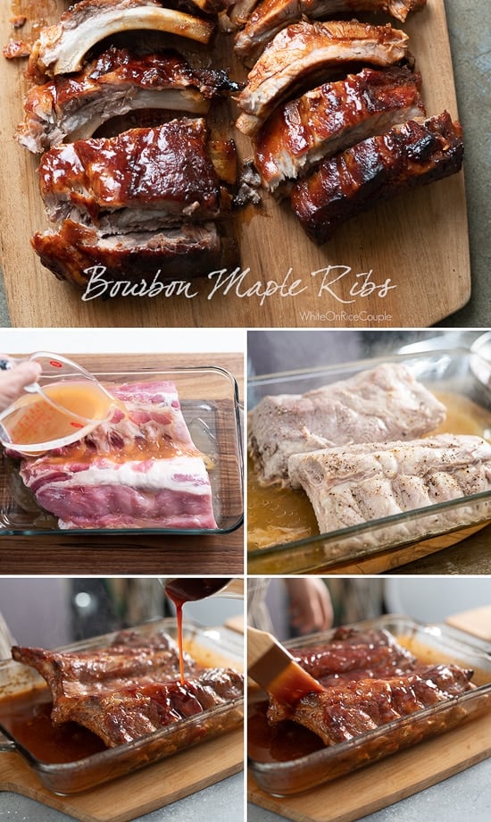 Juicy Bourbon Maple Ribs step by step photos