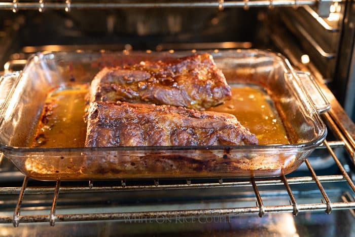 Oven Baked Bourbon Maple Spare Ribs Recipe @whiteonrice
