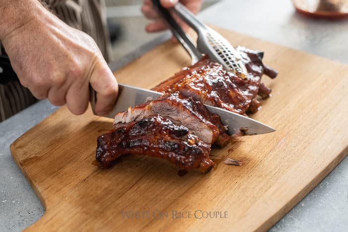 Oven Baked Bourbon Maple Spare Ribs Recipe @whiteonrice