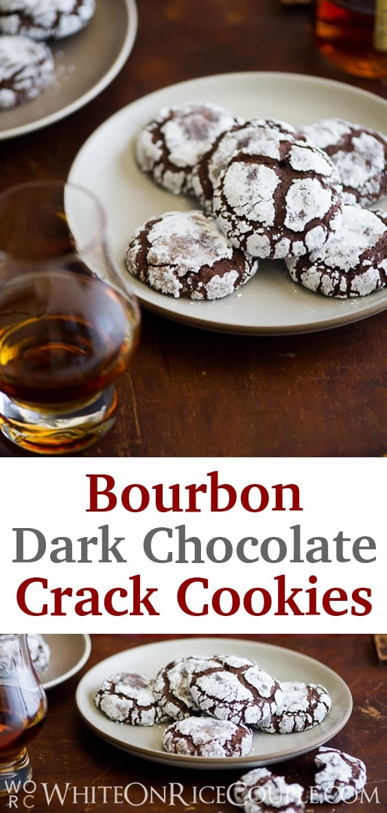 Bourbon Dark Chocolate Crack Cookies on WhiteOnRiceCouple.com