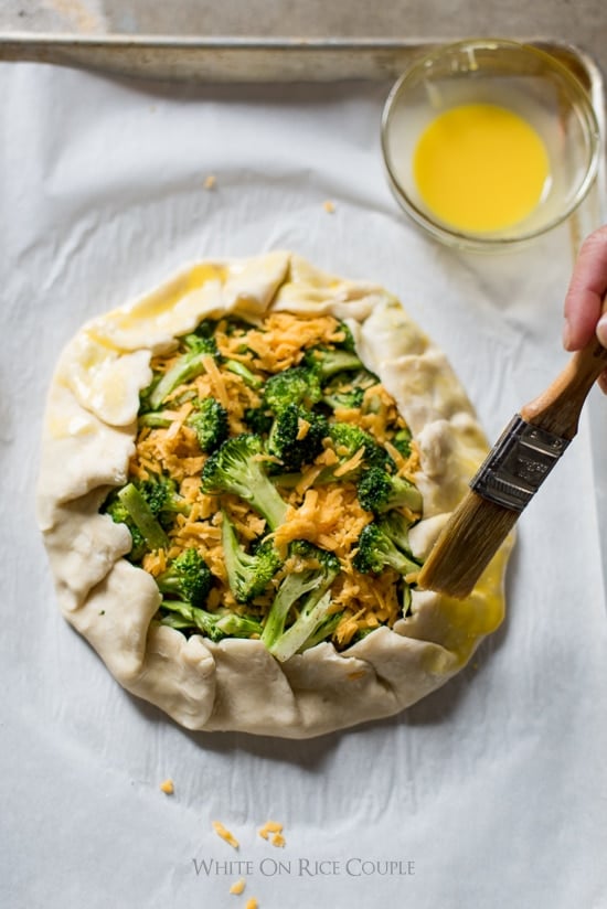 Broccoli Cheddar Galette Recipe or delicious Savory Cheddar Broccoli Pie @whiteonrice 