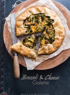 Fantastic Broccoli and Cheese Galette Recipe : Humble ingredients made fancy @whiteonrice