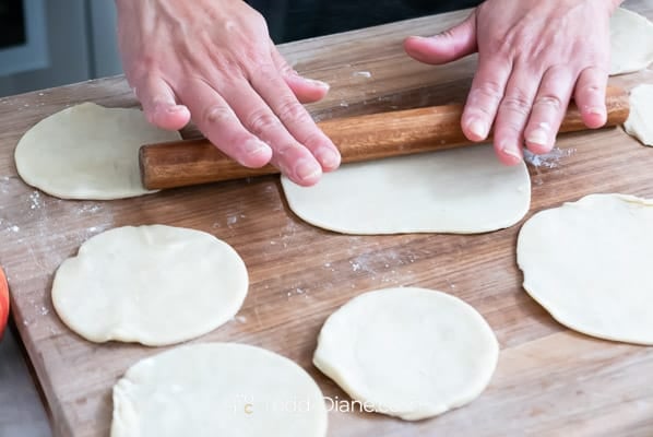 Rolling dough circles bigger