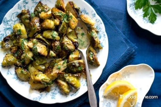 Dressed brussels sprouts