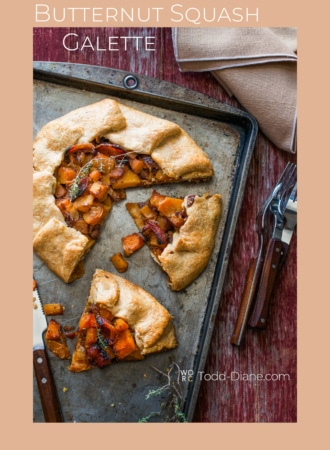 Butternut Squash Galette on a sheet pan