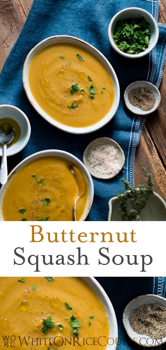 Butternut Squash Soup with Truffle Oil from @whiteonrice
