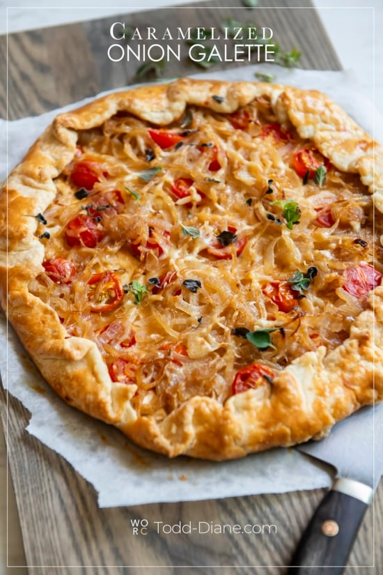 whole caramelized onion galette tart