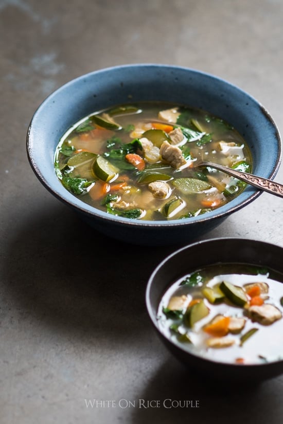Easy Healthy Chicken Vegetable Soup in a bowl